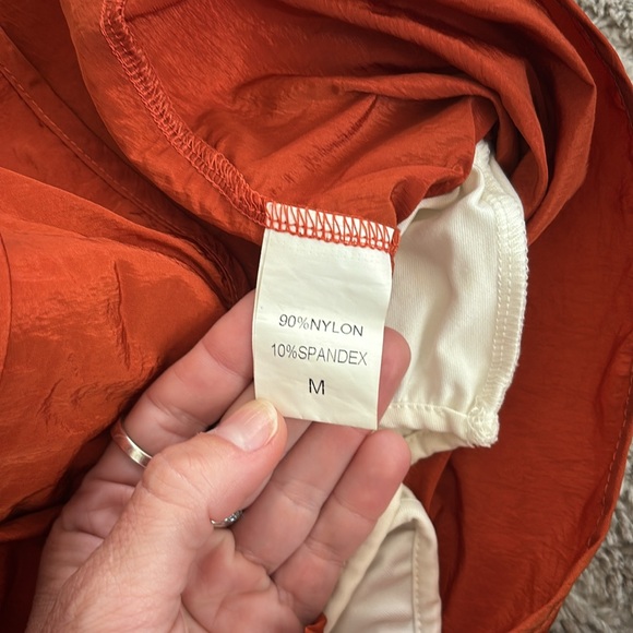 Automet Women's Burnt Orange High-Waisted Athletic Shorts - Picture 3 of 6